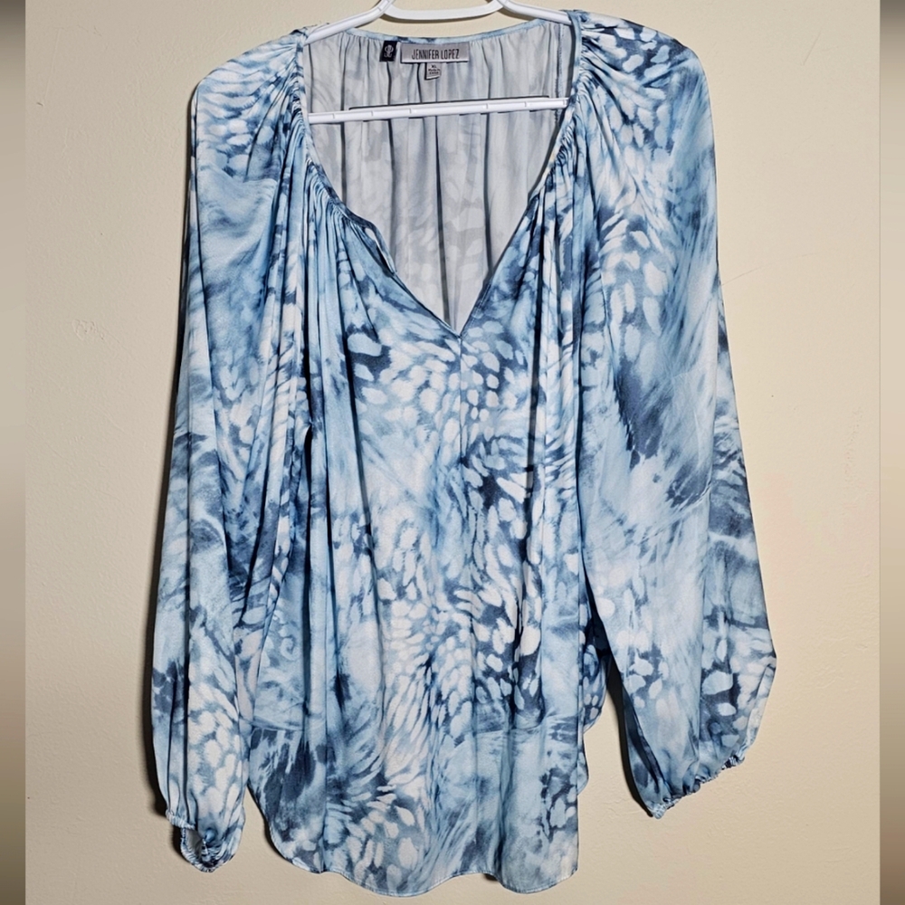 Jennifer Lopez Peasant Blouse Top size XL